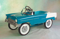 55 Classic Aqua & White Pedal Car