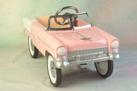 55 Classic Pink & White Pedal Car