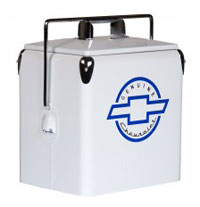White Chevrolet Cooler